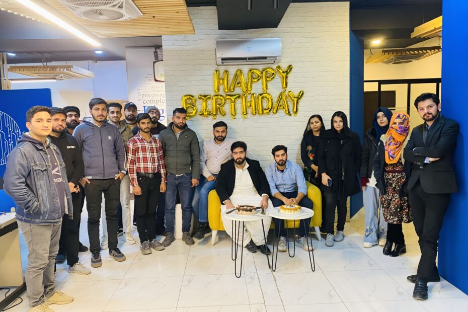 Mujeeb participates in the birthday celebration at PlomX Tech