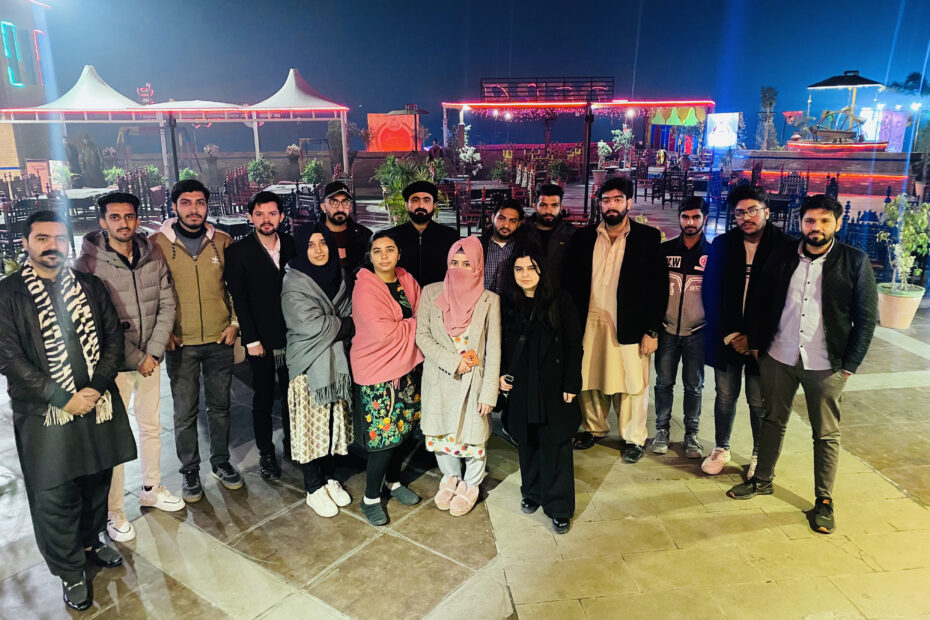 Mujeeb with PlomX Tech Team Members at Dera Restaurant