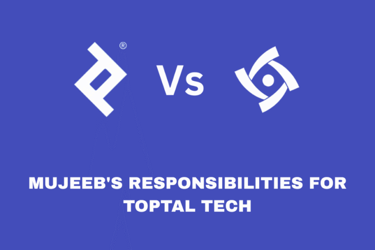 MUJEEB'S RESPONSIBILITIES FOR TOPTAL TECH